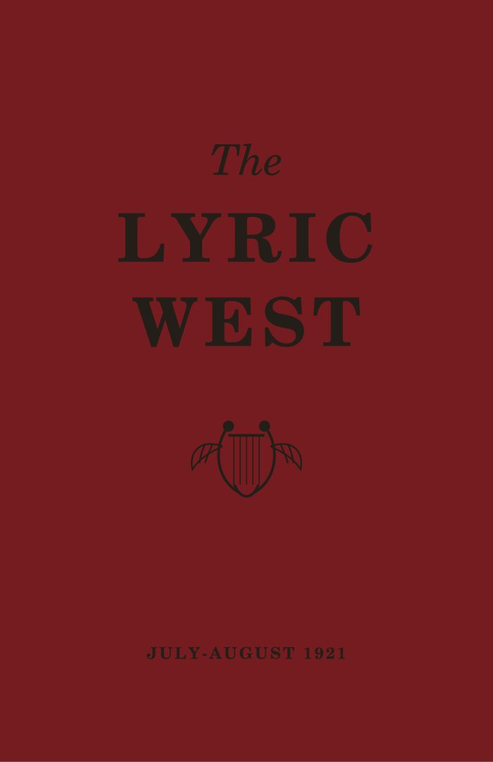 The Lyric West, Vol. 1, No. 4 (August 1921)