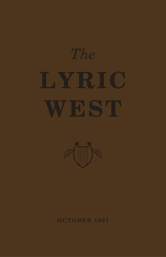 The Lyric West, Vol. 1, No. 6 (October 1921)
