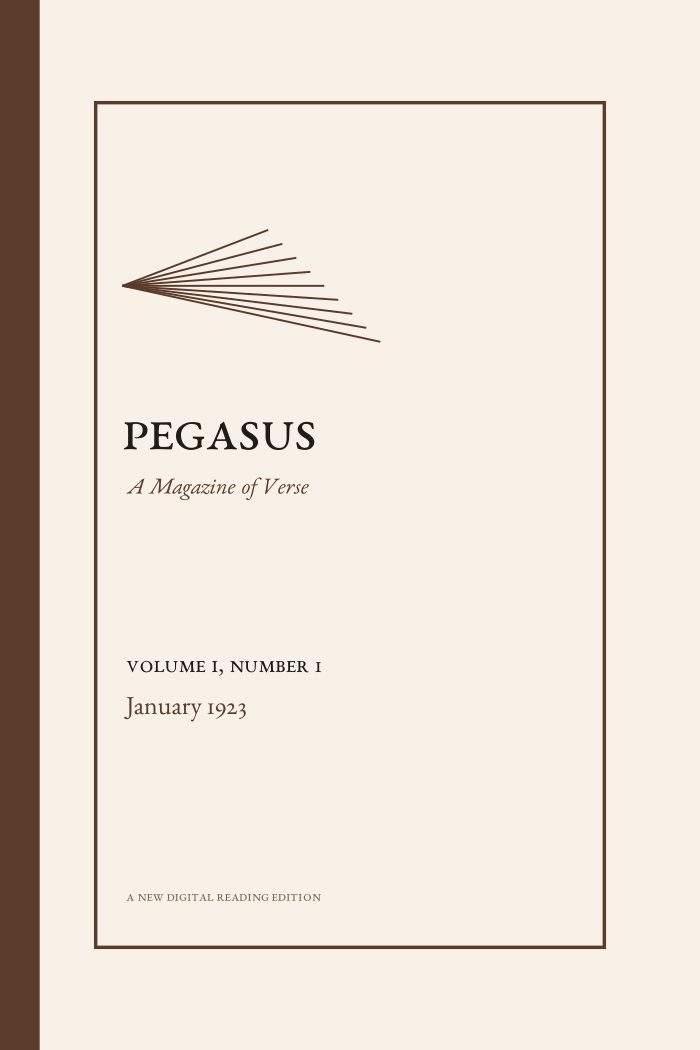 Pegasus, Vol. 1, No. 1 (January 1923)