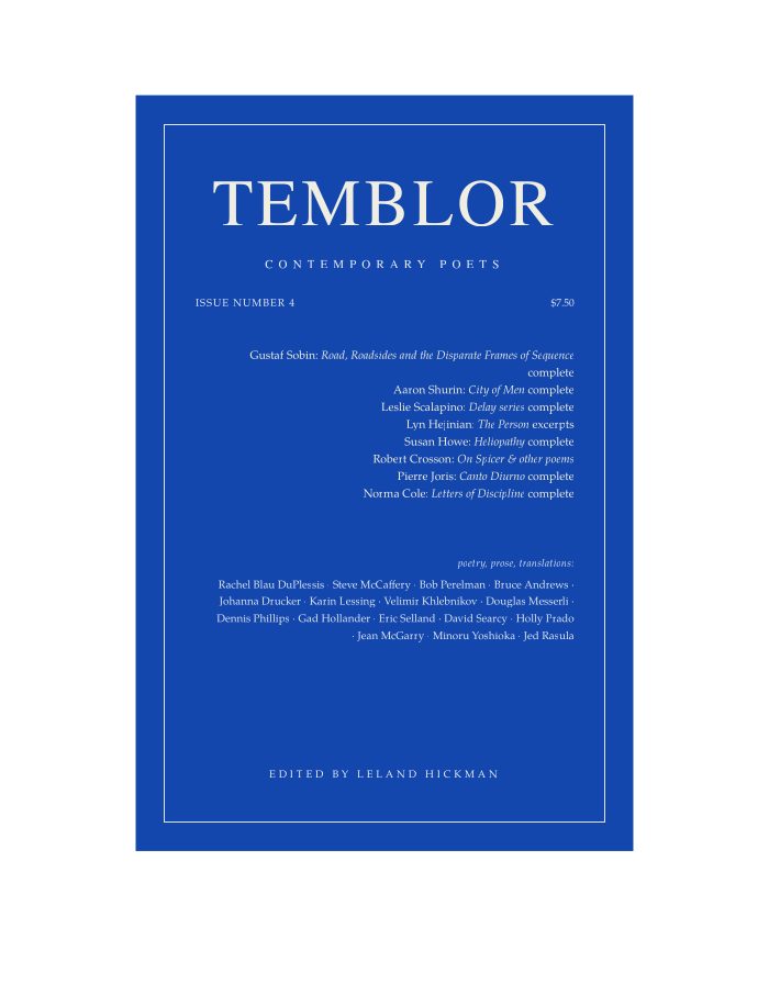 Temblor, No. 4 (1986)