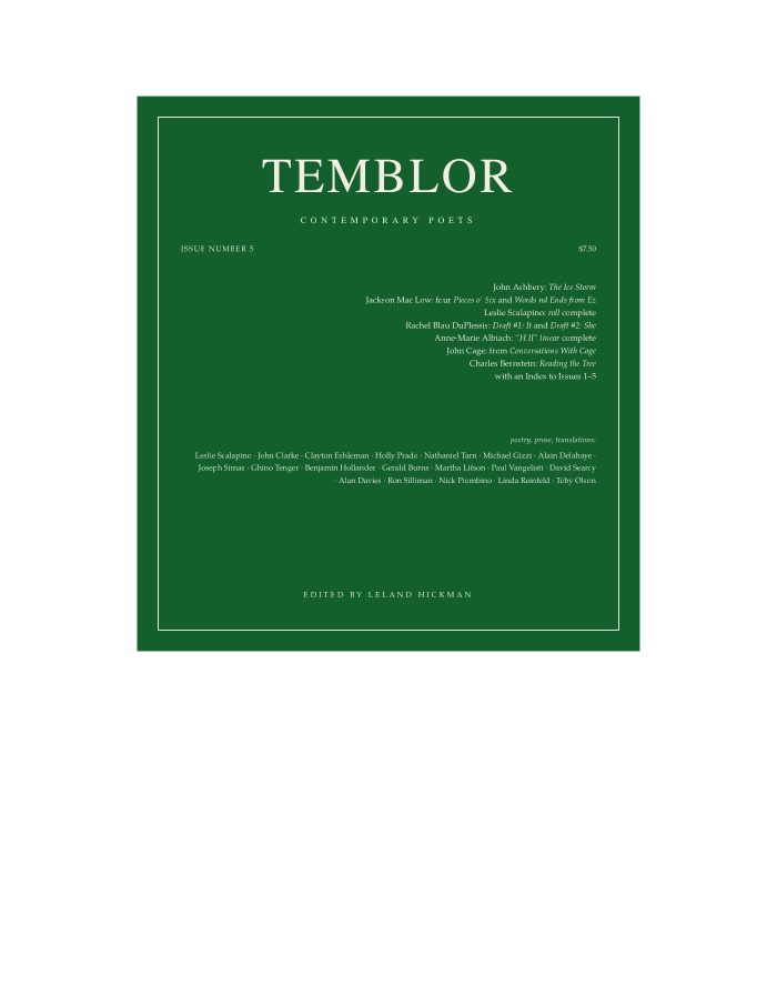 Temblor, No. 5 (1987)
