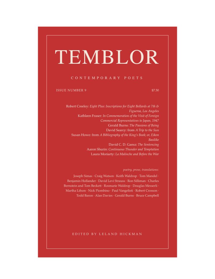 Temblor, No. 9 (1989)