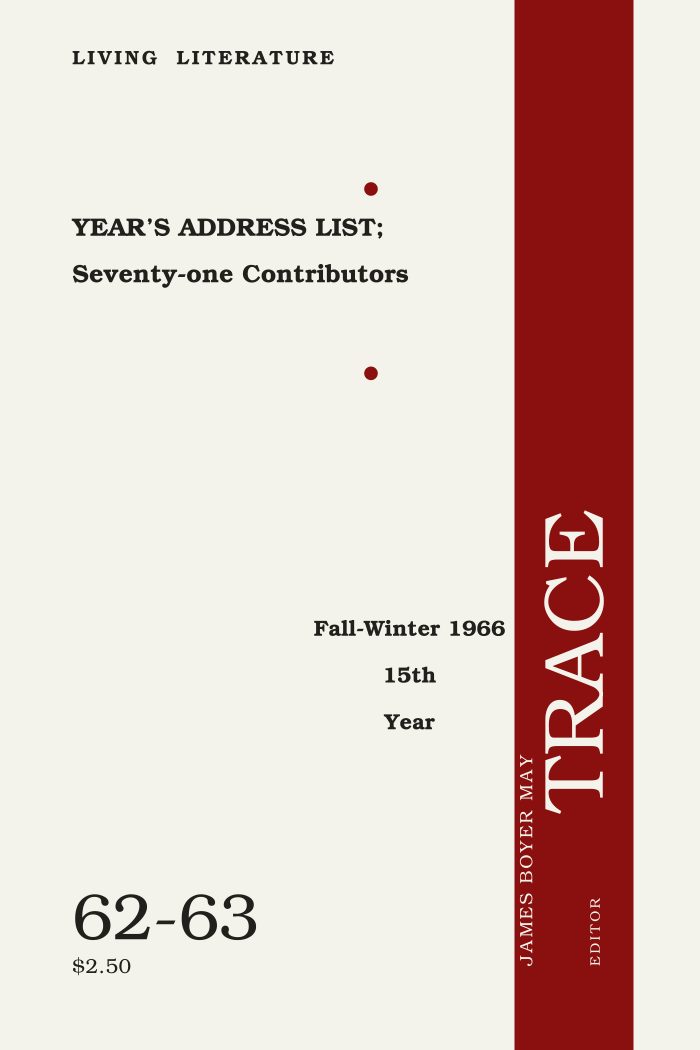 Trace, No. 62–63 (Fall–Winter 1966)
