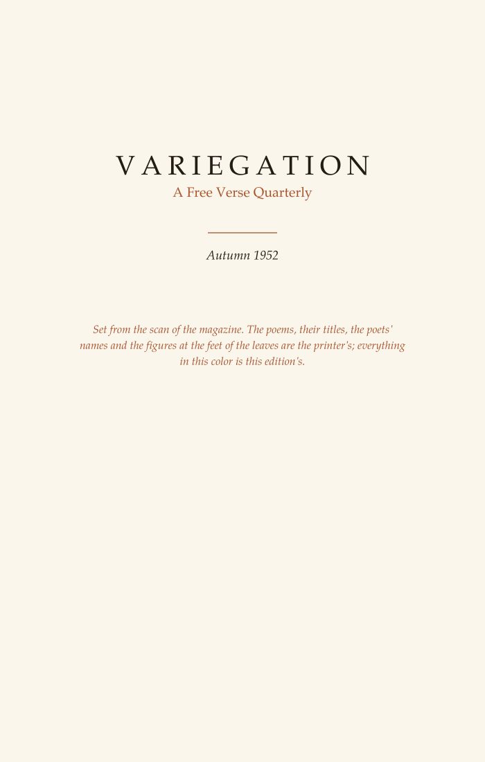 Variegation, No. 28 (Autumn 1952)