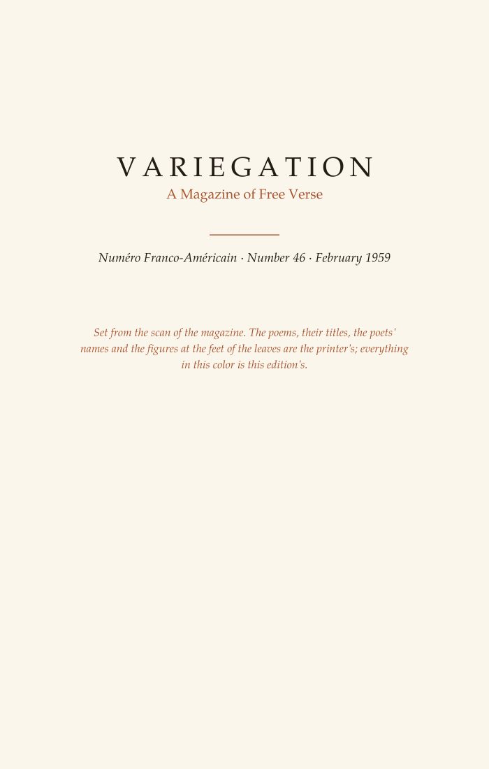 Variegation, No. 46 (February 1959)