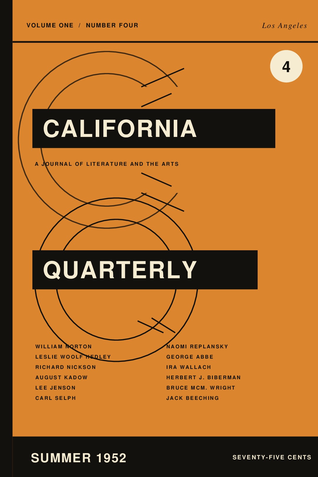 California Quarterly, Vol. 1, No. 4 (Summer 1952)