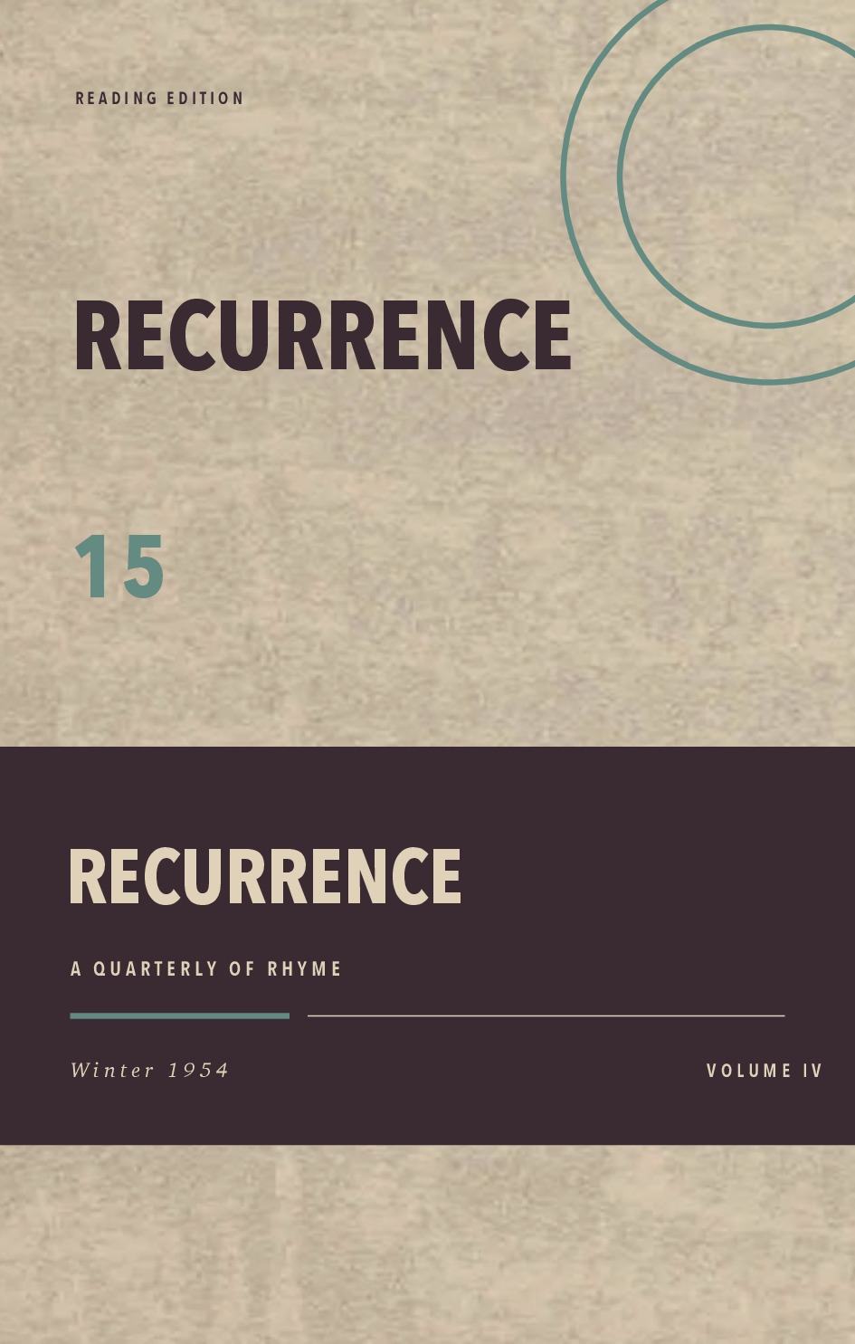 Recurrence, Vol. IV, No. 15 (Winter 1954)