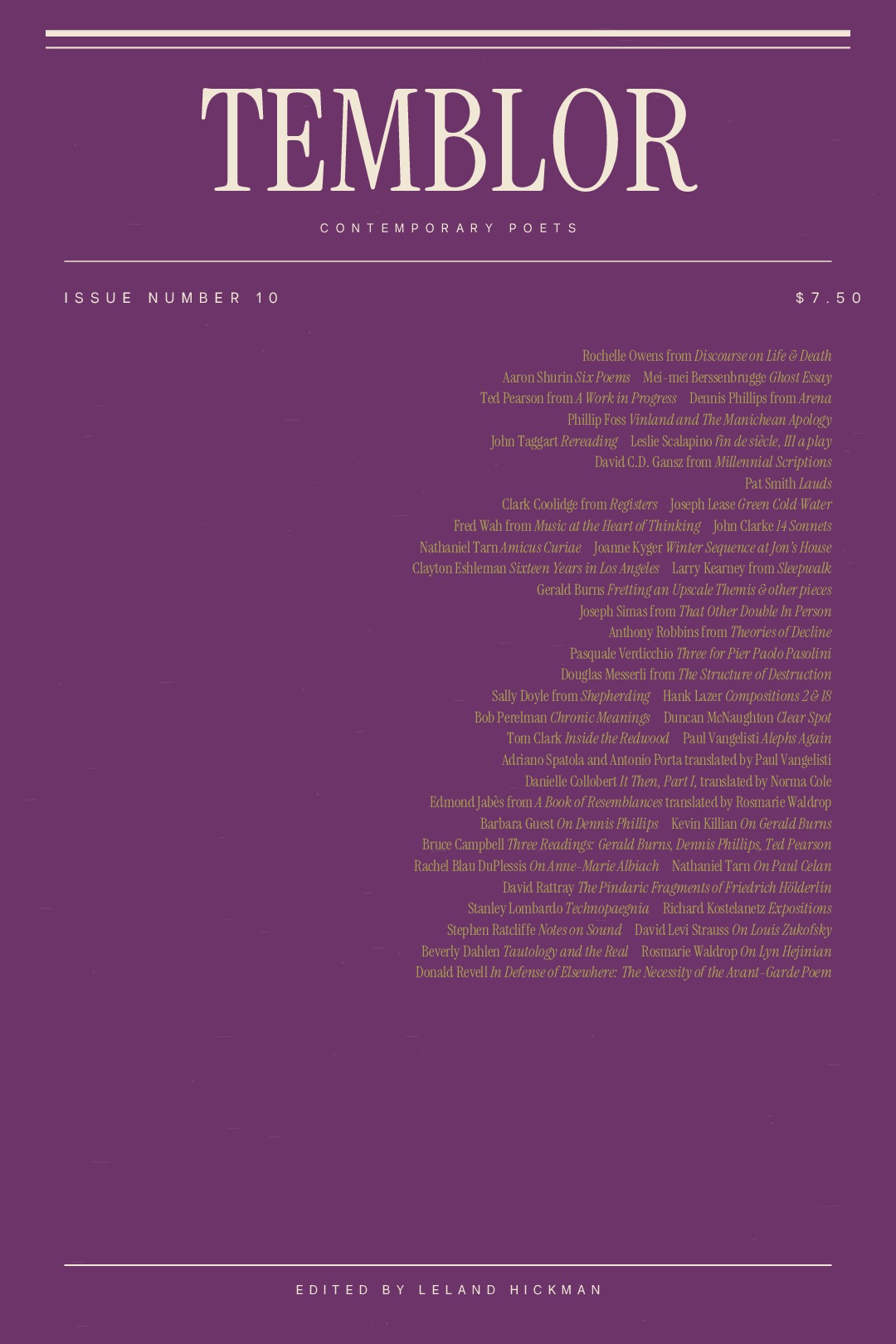 Temblor, No. 10 (1989)