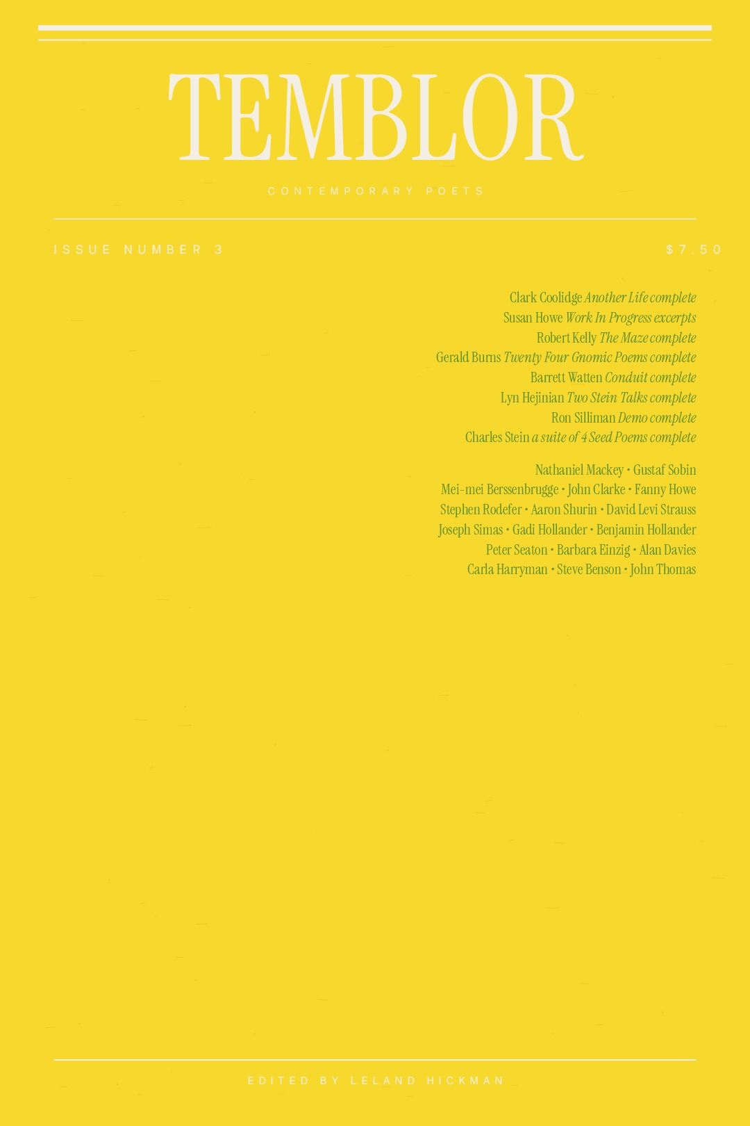 Temblor, No. 3 (1986)