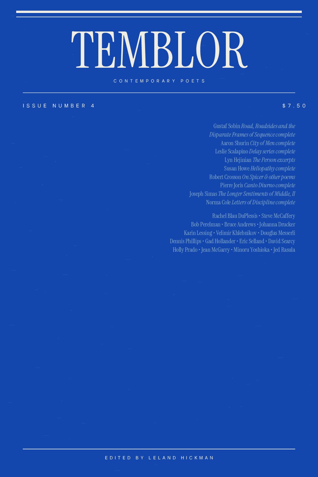 Temblor, No. 4 (1986)