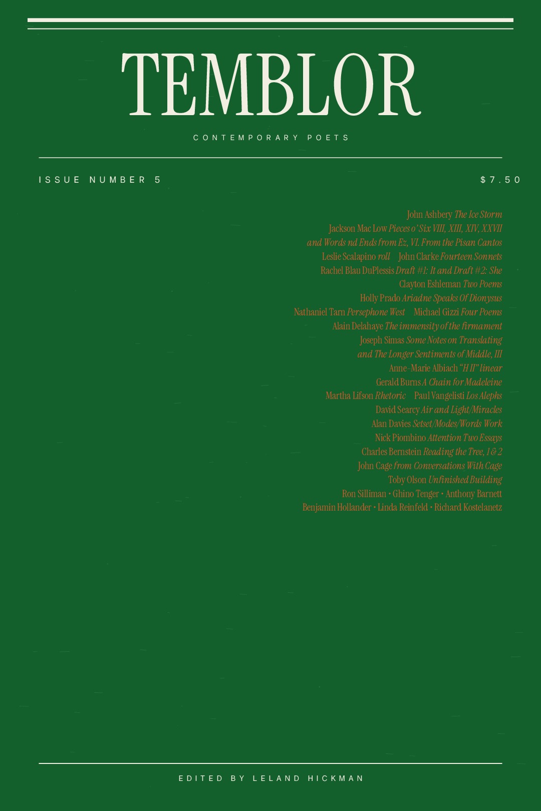 Temblor, No. 5 (1987)
