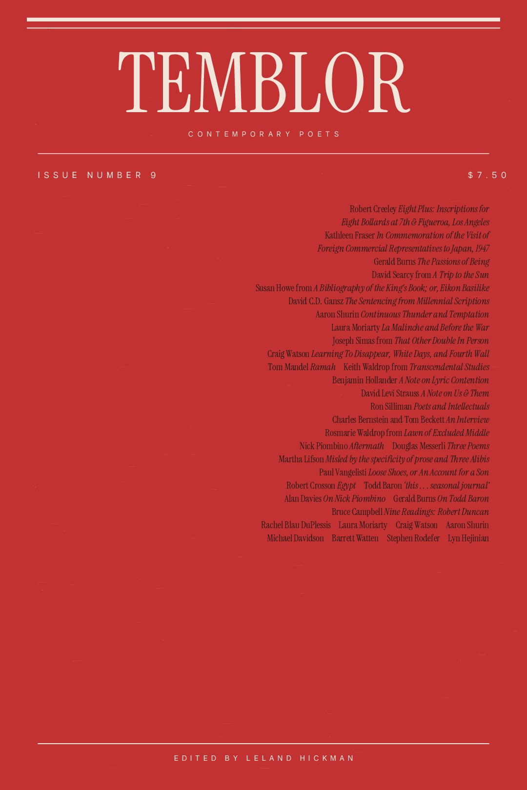 Temblor, No. 9 (1989)