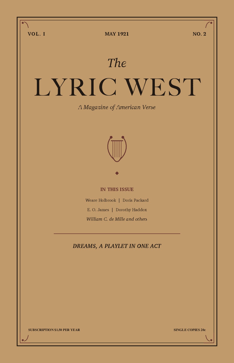 The Lyric West, Vol. 1, No. 2 (May 1921)