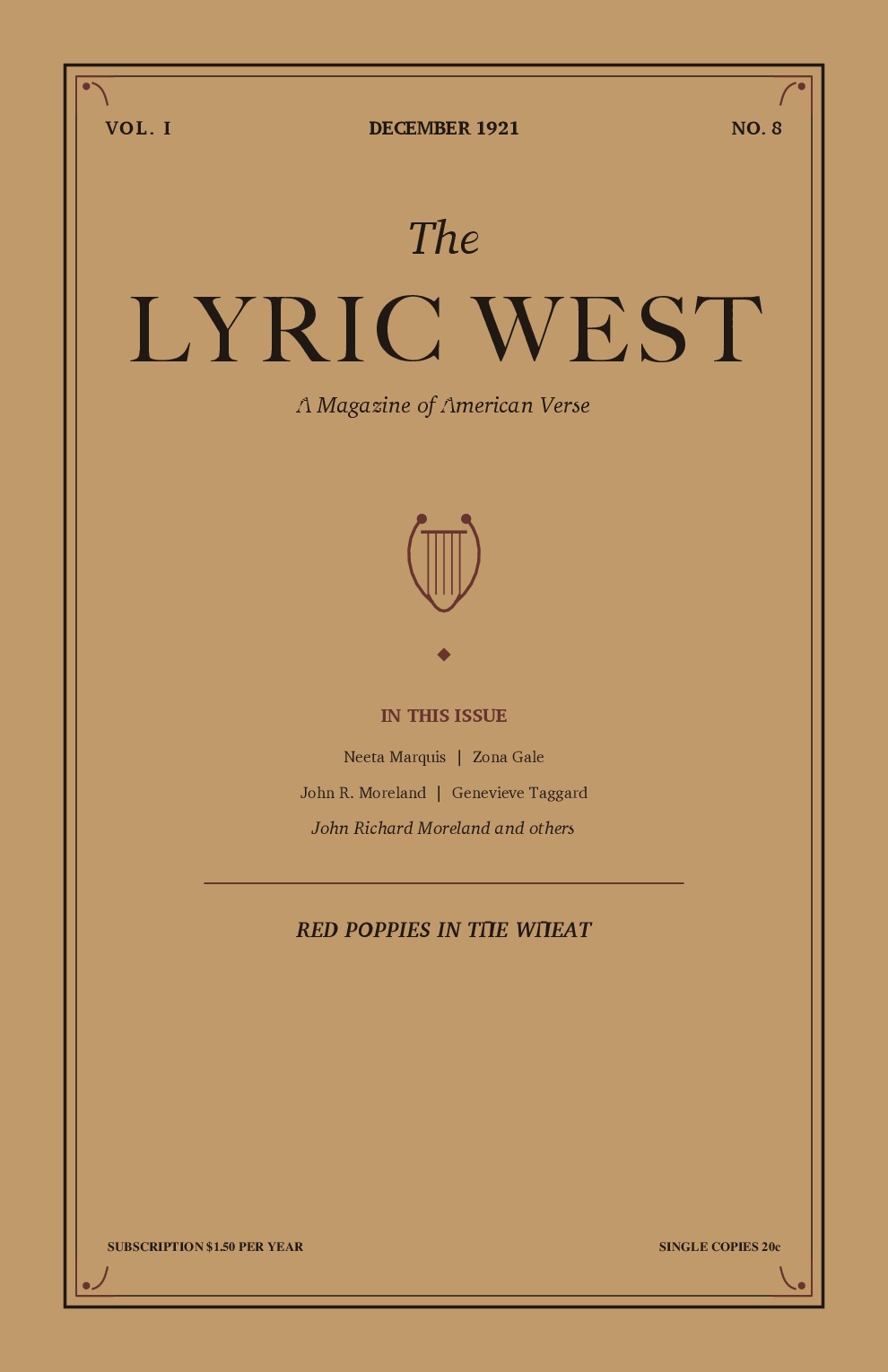 The Lyric West, Vol. 1, No. 8 (December 1921)