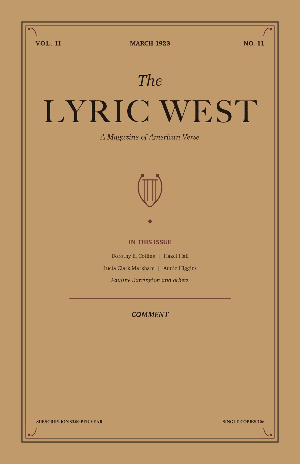 The Lyric West, Vol. 2, No. 11 (March 1923)