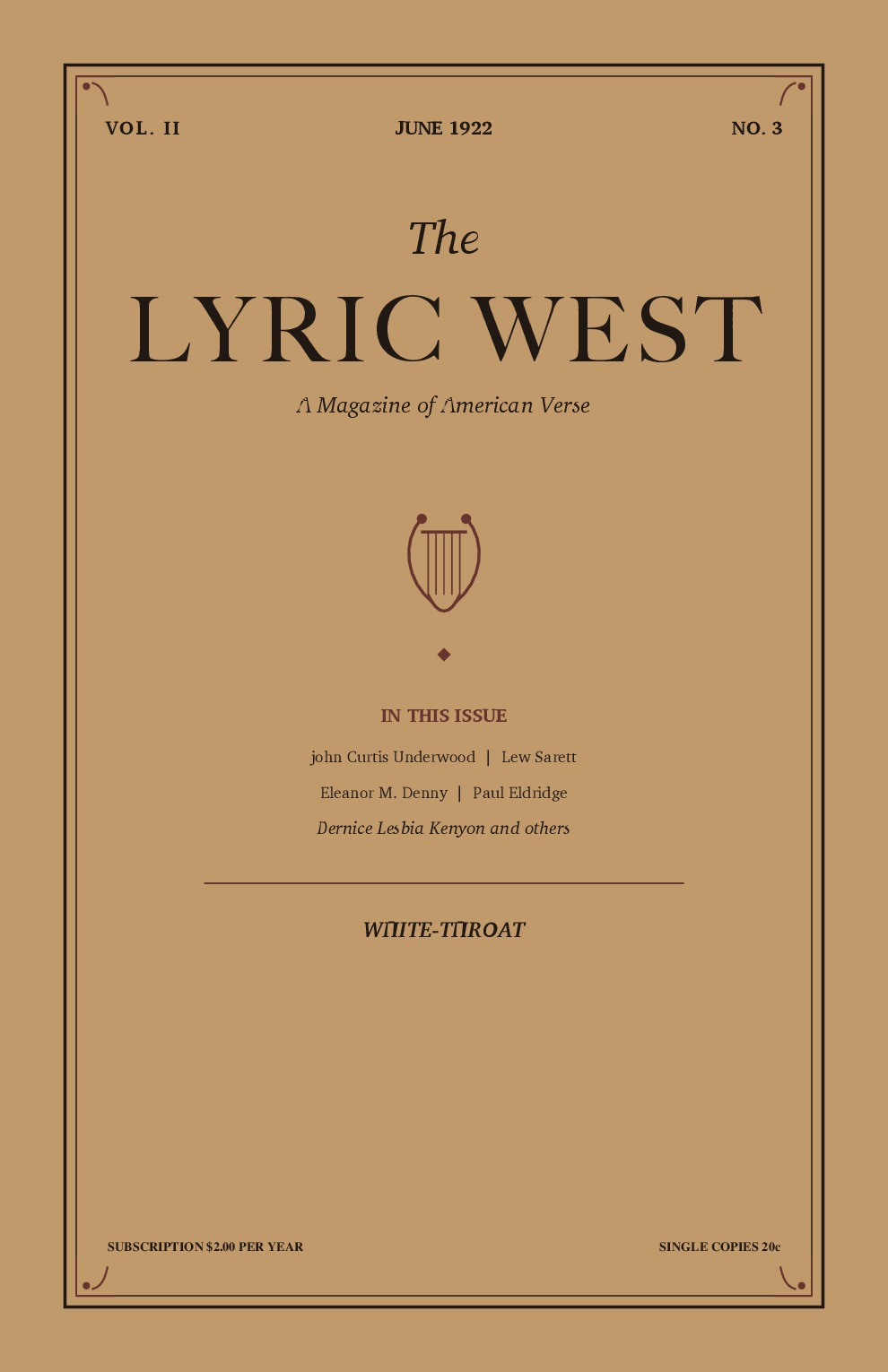 The Lyric West, Vol. 2, No. 3 (June 1922)