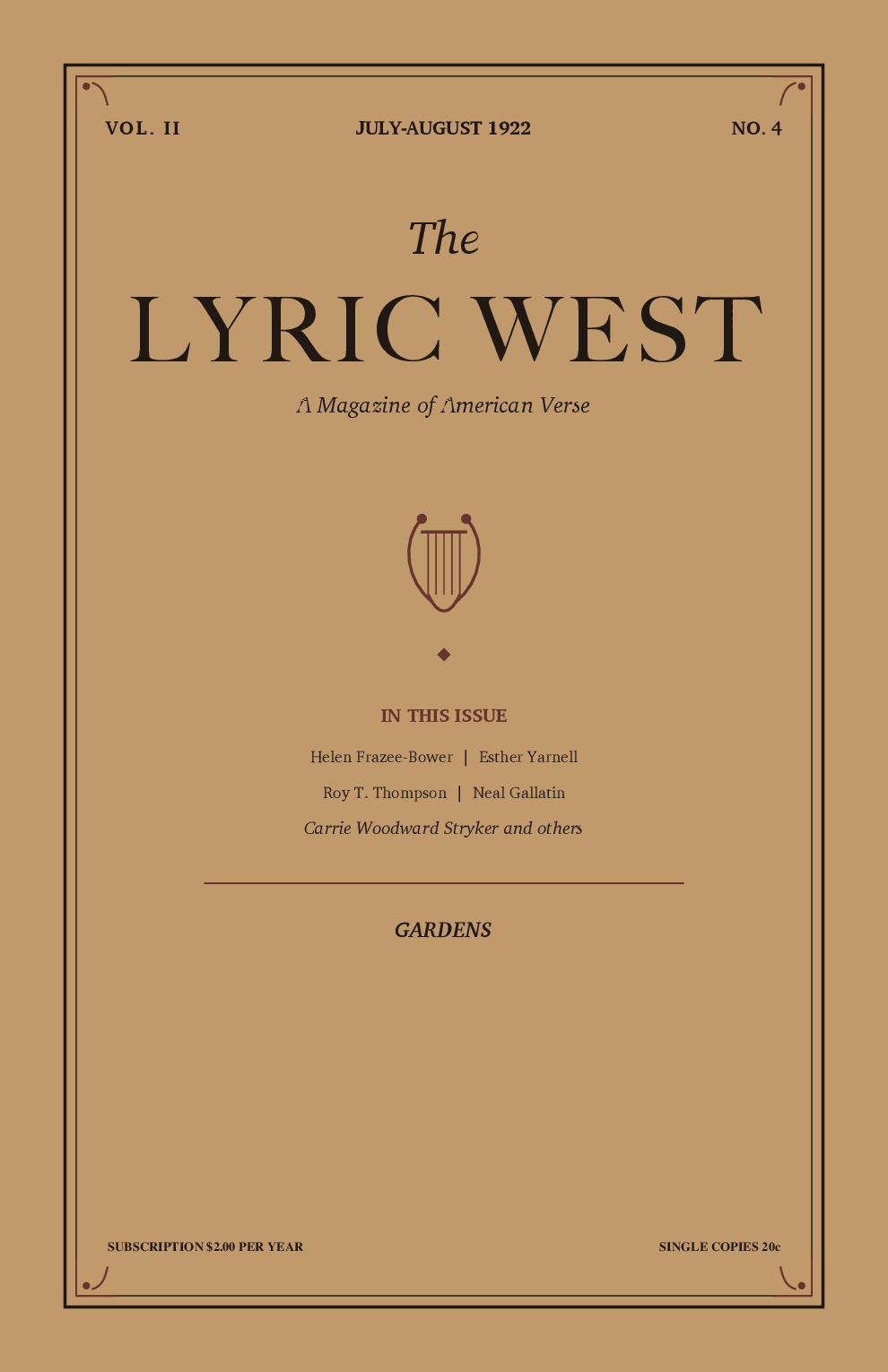 The Lyric West, Vol. 2, No. 4 (August 1922)