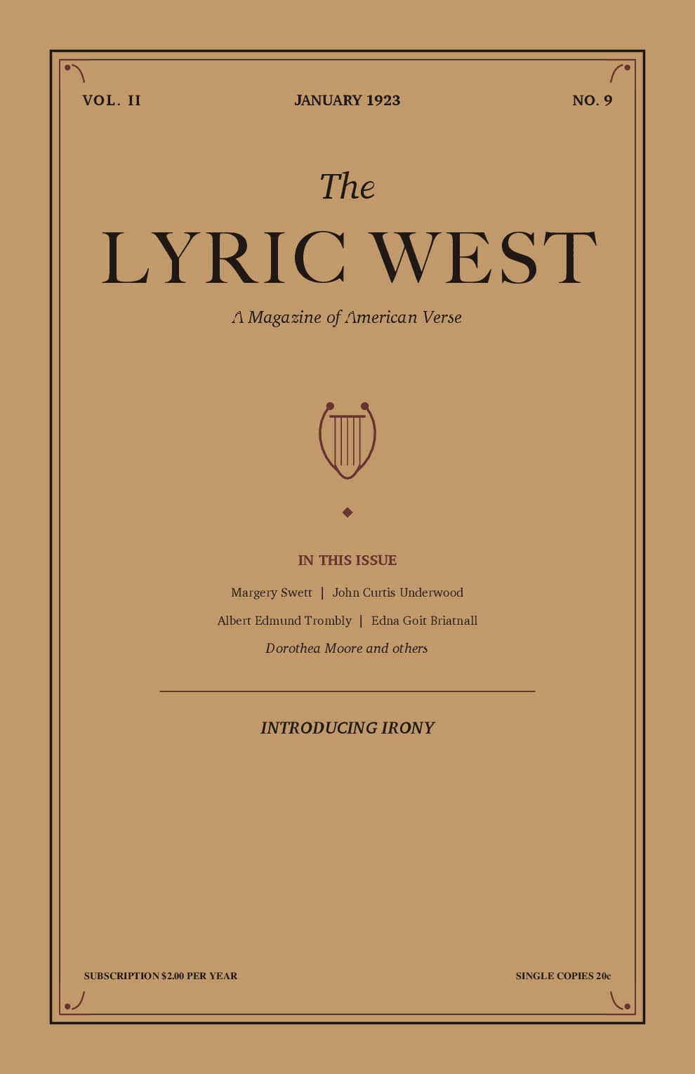 The Lyric West, Vol. 2, No. 9 (January 1923)
