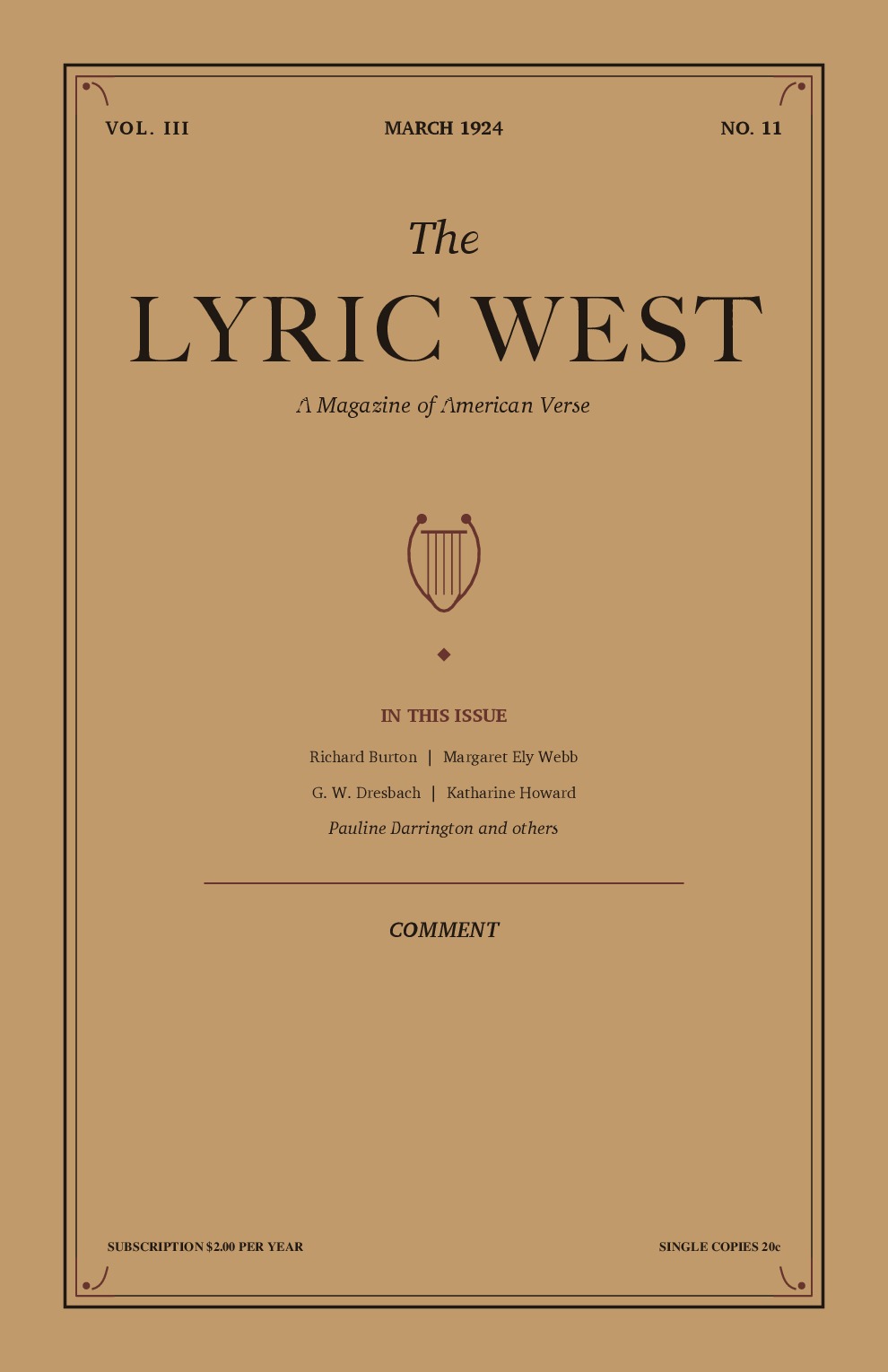 The Lyric West, Vol. 3, No. 11 (March 1924)