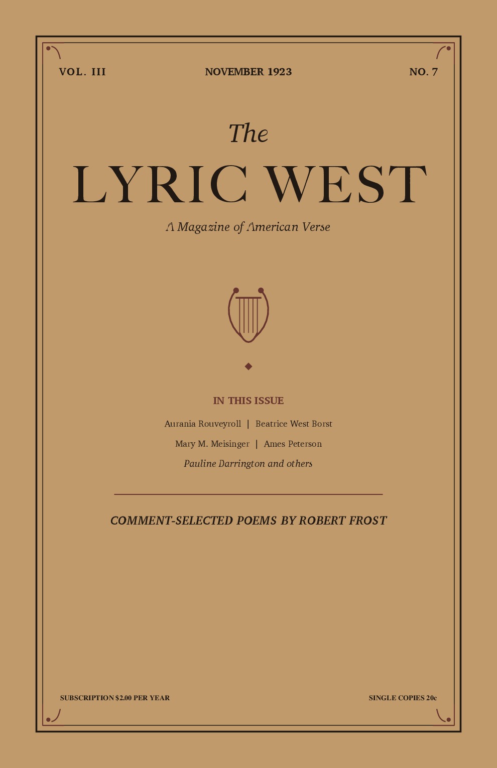 The Lyric West, Vol. 3, No. 7 (November 1923)