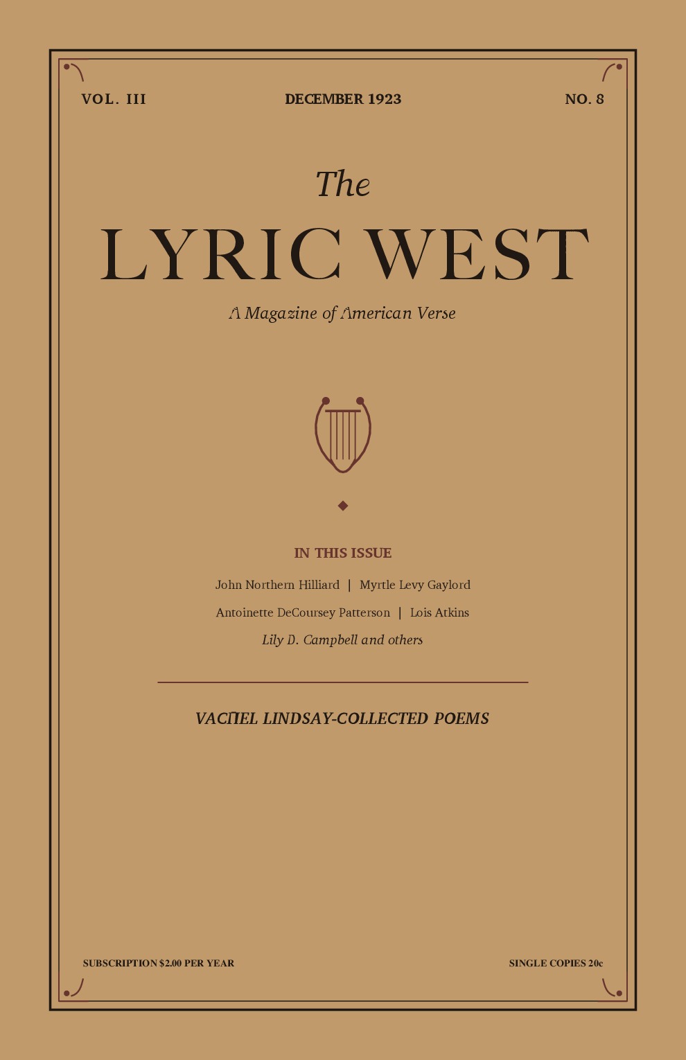 The Lyric West, Vol. 3, No. 8 (December 1923)