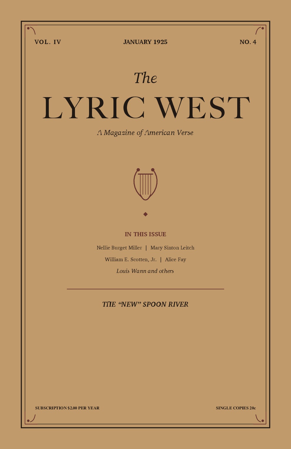 The Lyric West, Vol. 4, No. 4 (January 1925)