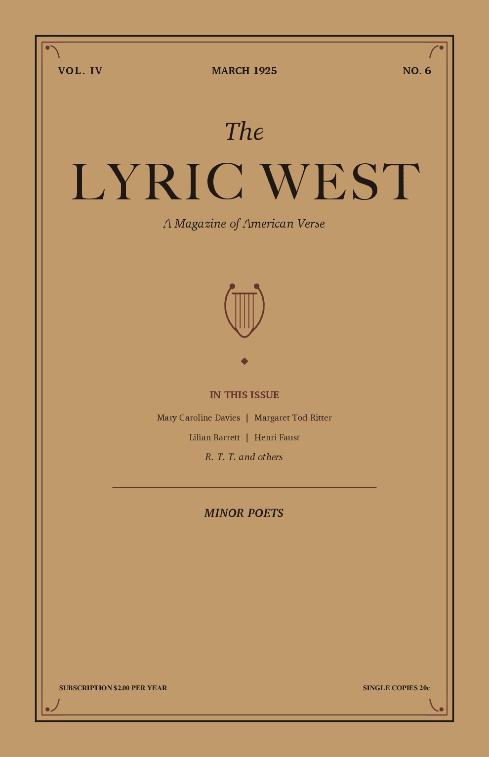 The Lyric West, Vol. 4, No. 6 (March 1925)