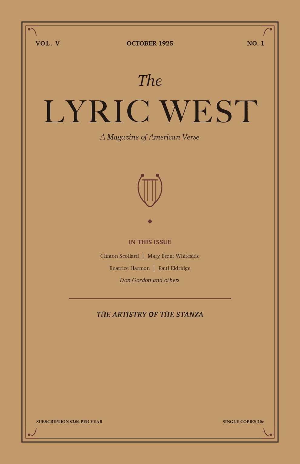 The Lyric West, Vol. 5, No. 1 (October 1925)