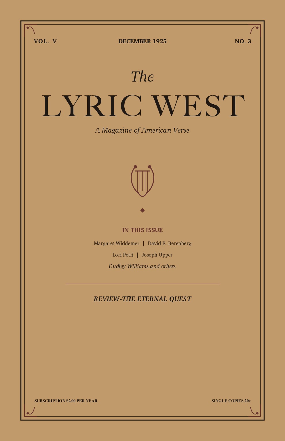 The Lyric West, Vol. 5, No. 3 (December 1925)