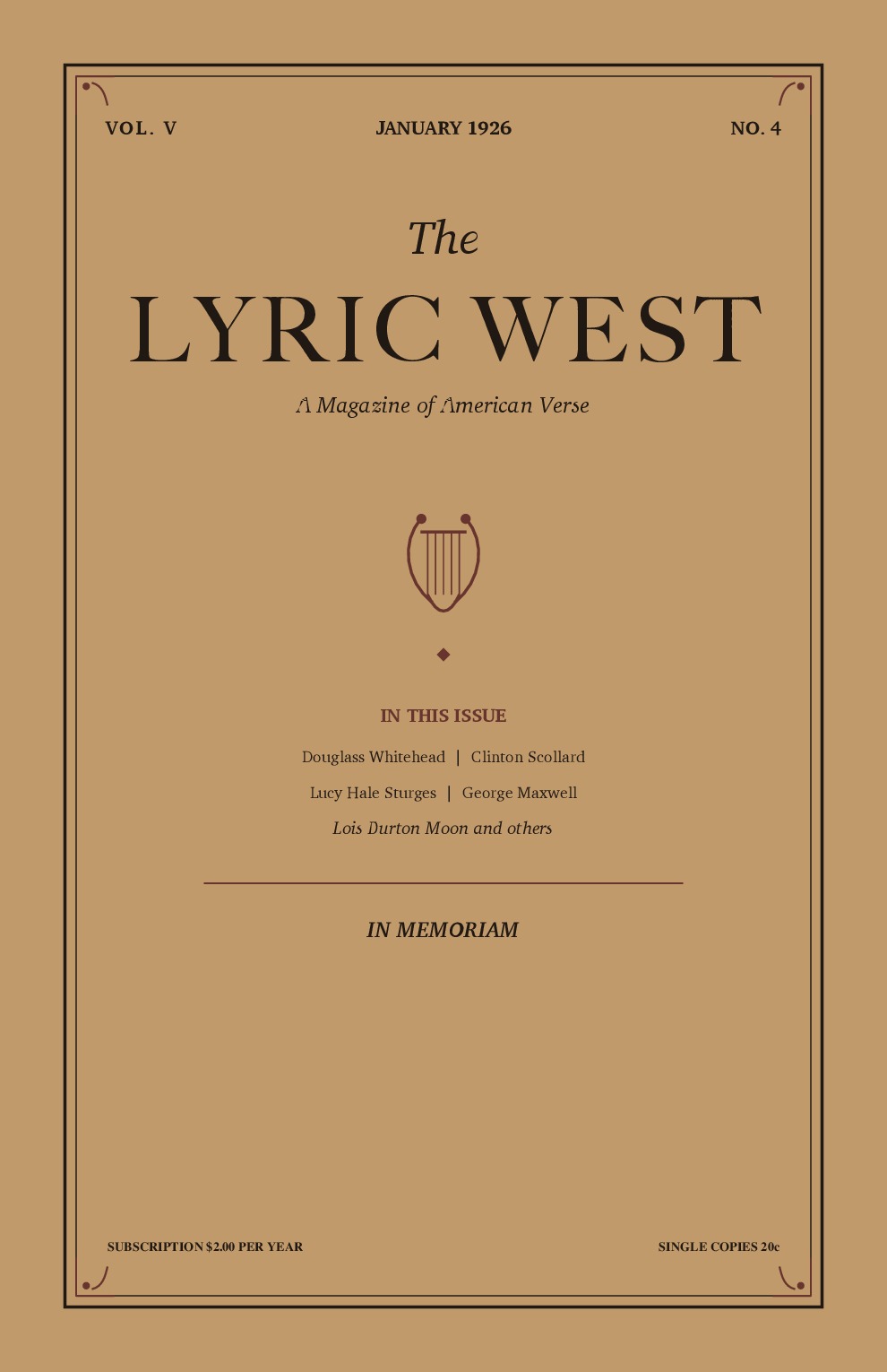 The Lyric West, Vol. 5, No. 4 (January 1926)