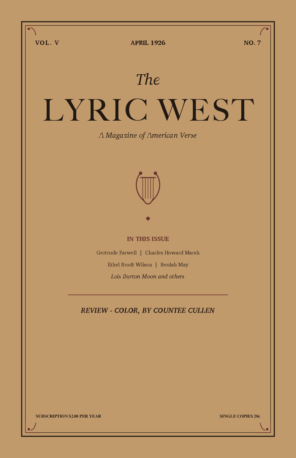 The Lyric West, Vol. 5, No. 7 (April 1926)