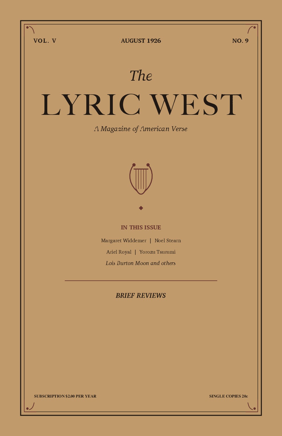 The Lyric West, Vol. 5, No. 9 (August 1926)