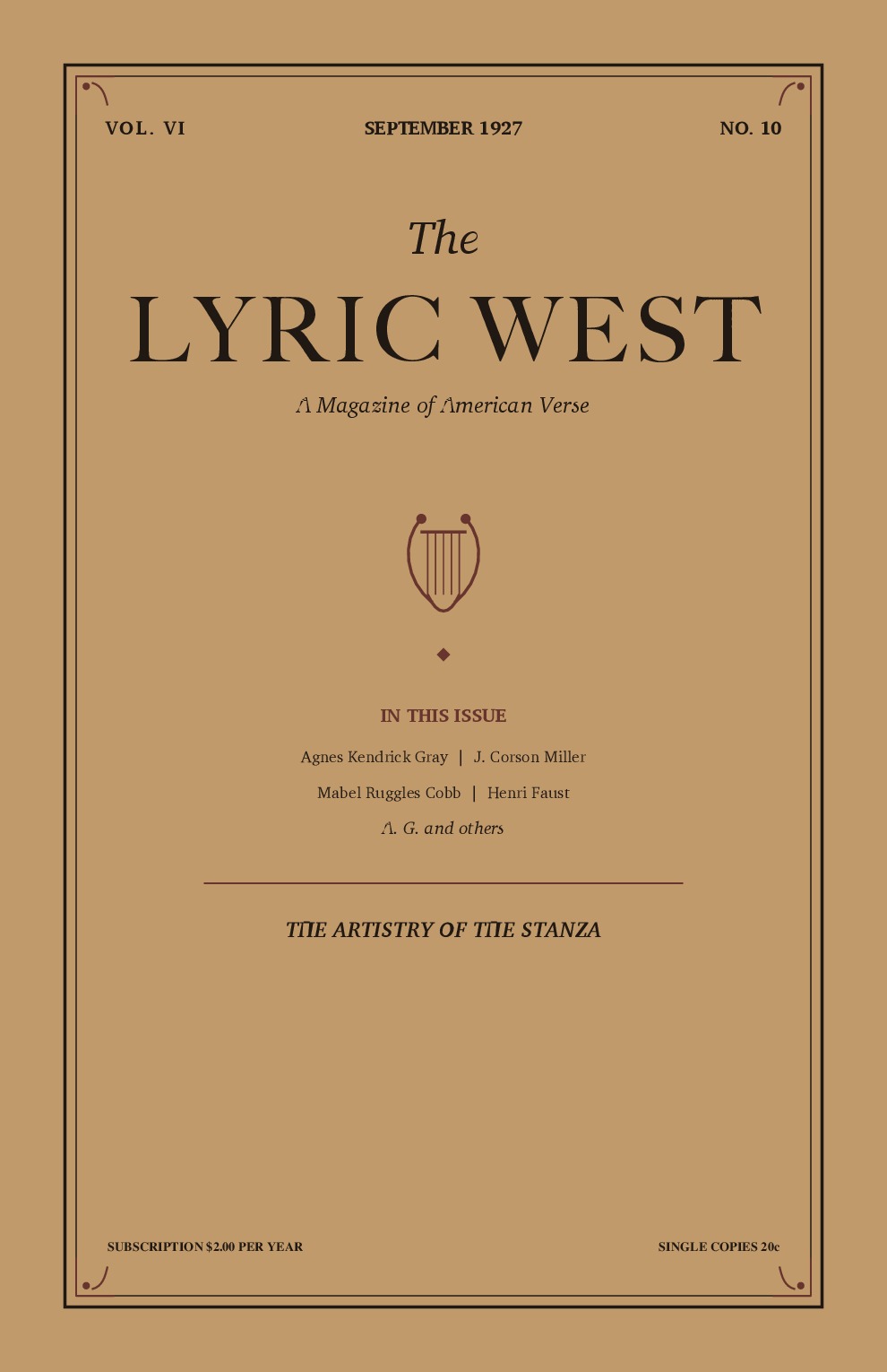 The Lyric West, Vol. 6, No. 10 (September 1927)