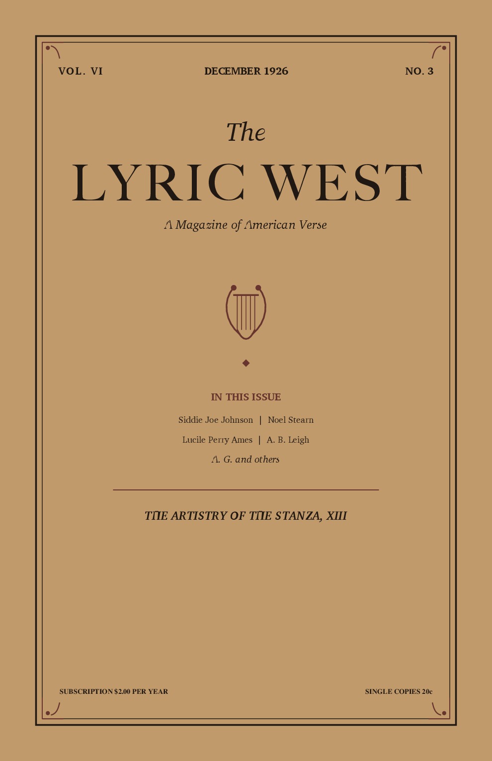 The Lyric West, Vol. 6, No. 3 (December 1926)