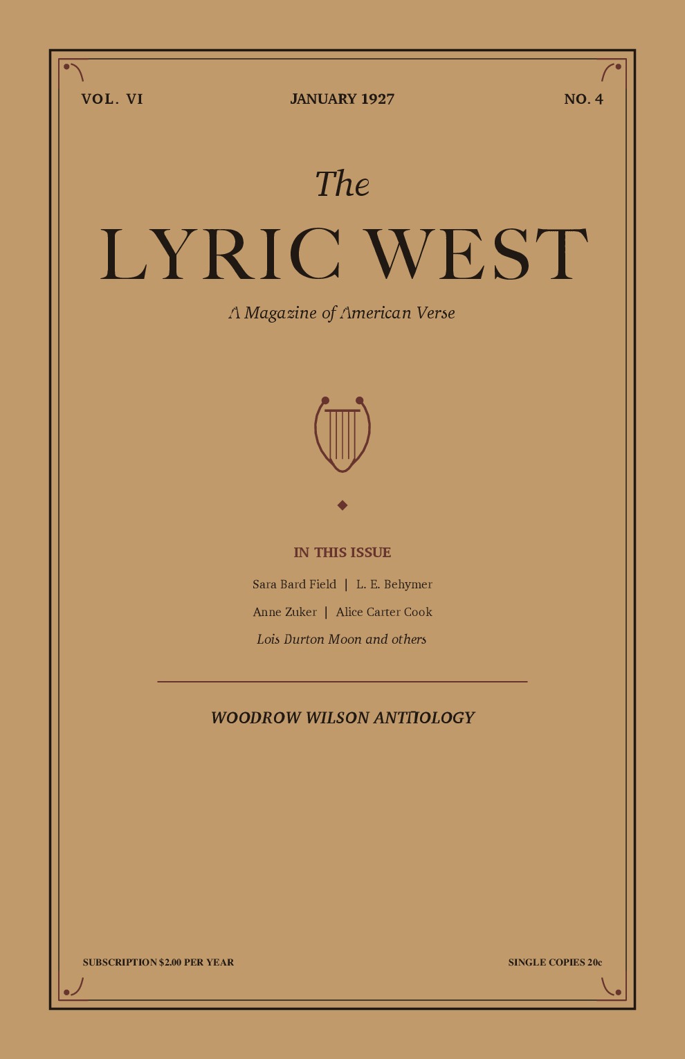The Lyric West, Vol. 6, No. 4 (January 1927)