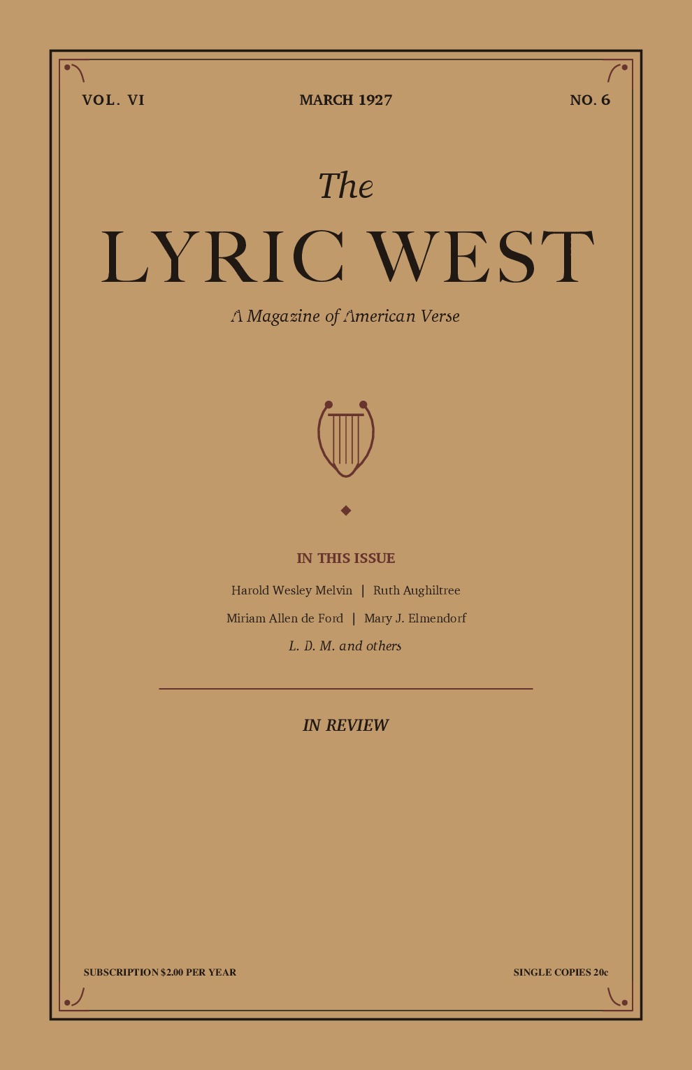 The Lyric West, Vol. 6, No. 6 (March 1927)
