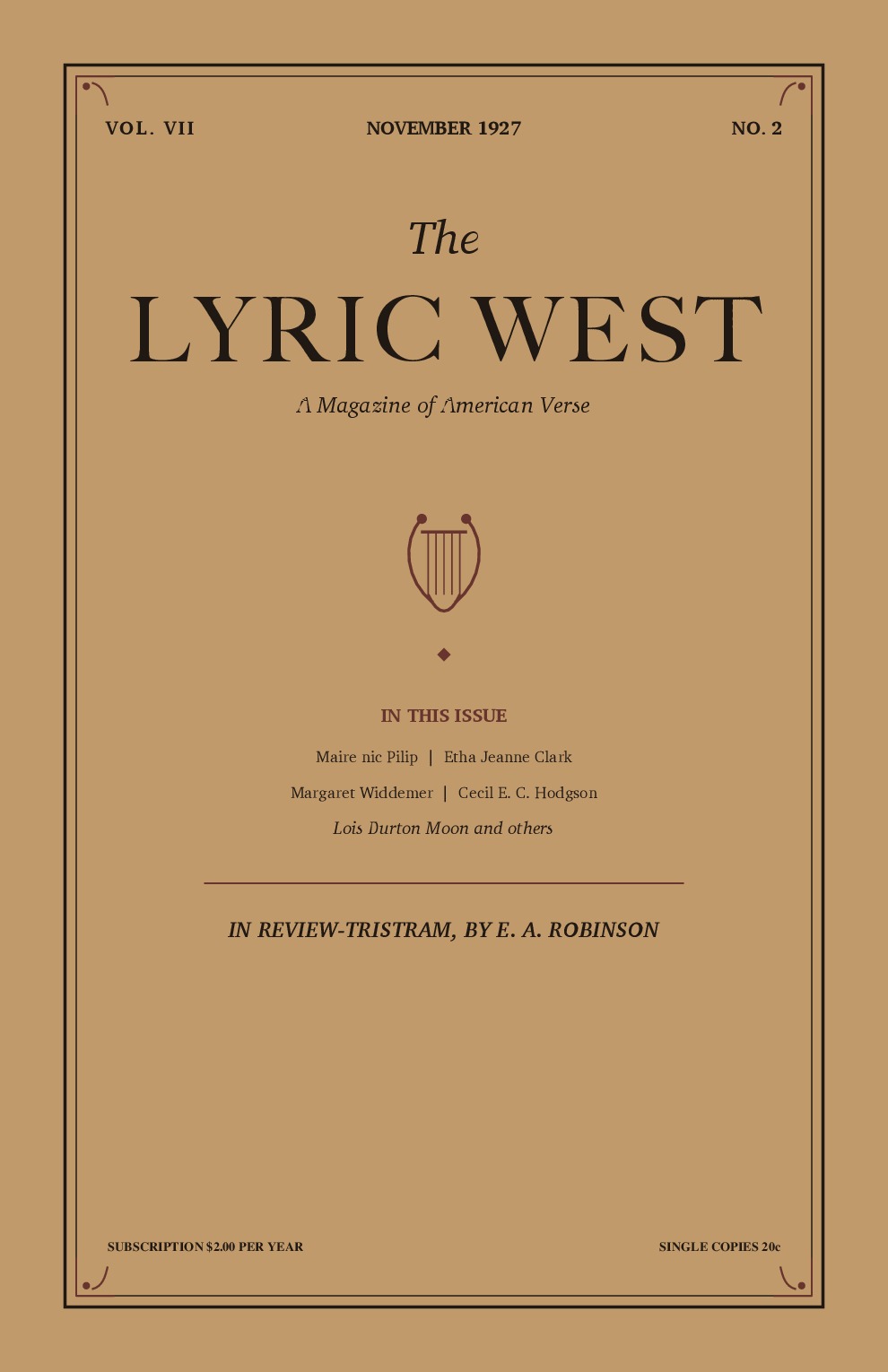 The Lyric West, Vol. 7, No. 2 (November 1927)
