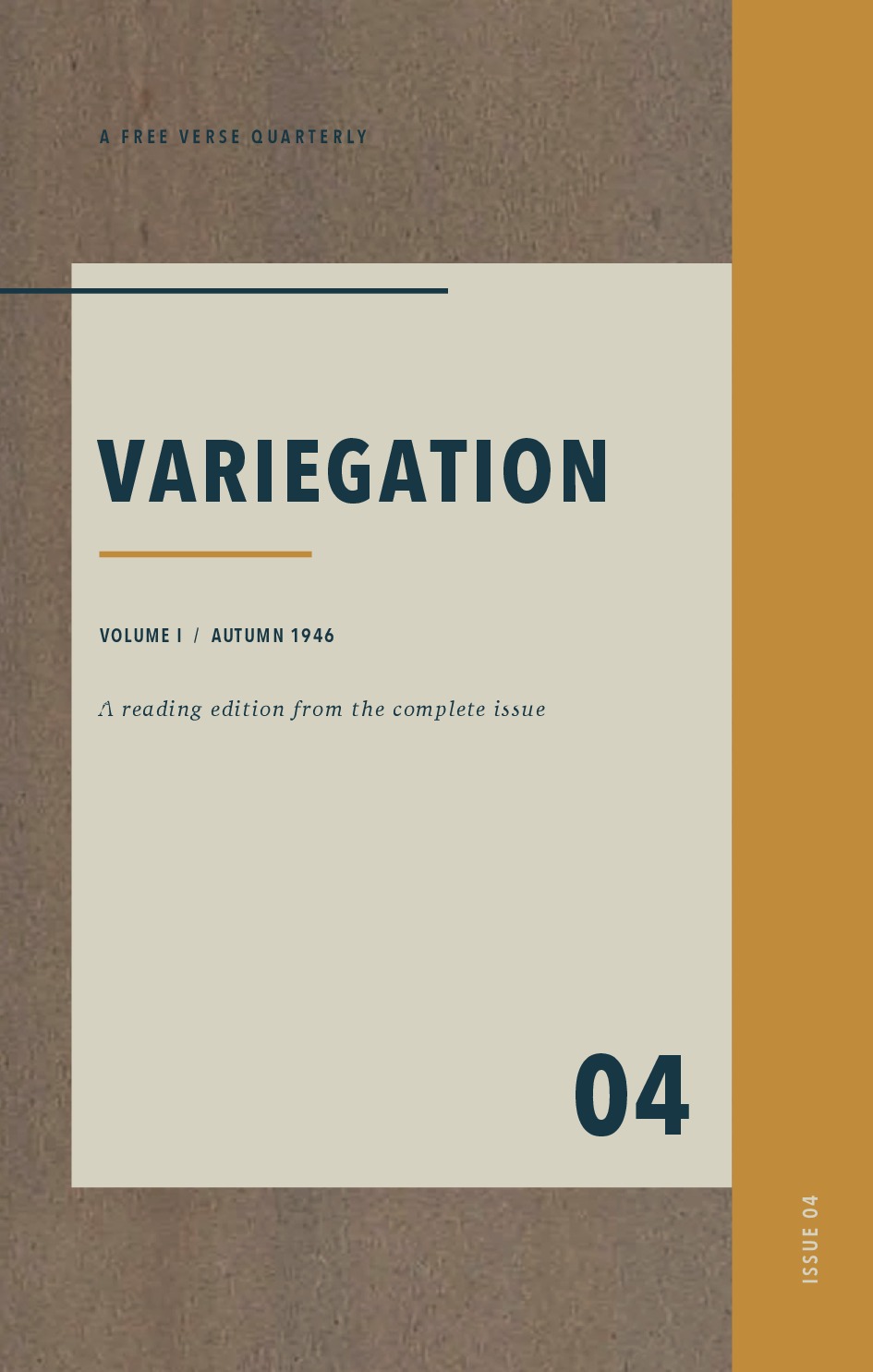 Variegation, Vol. I, No. 4 (Autumn 1946)