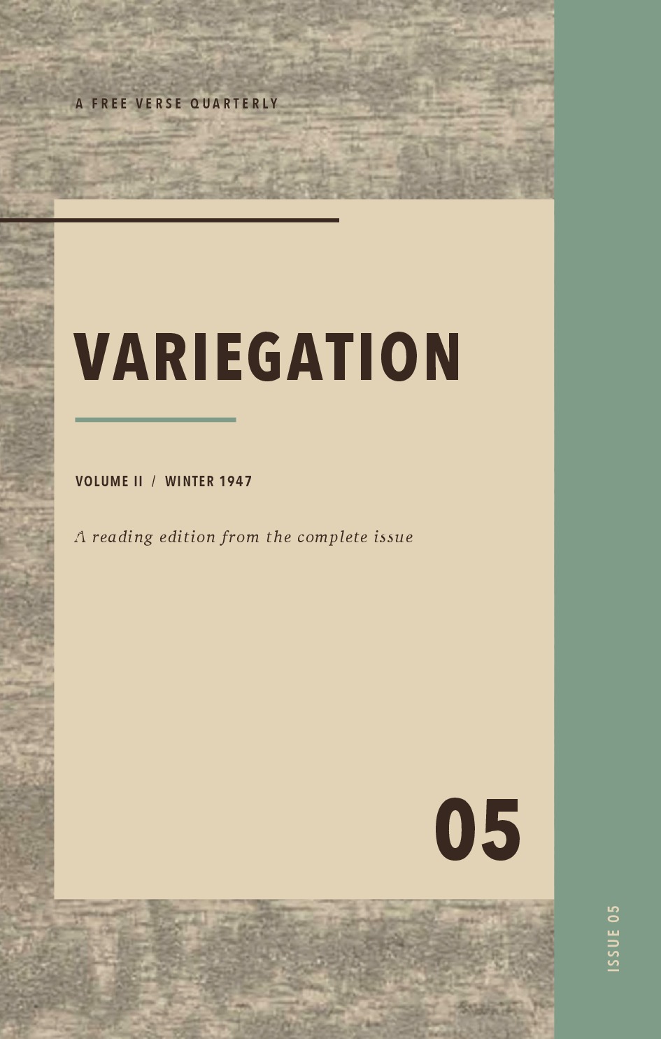 Variegation, Vol. II, No. 1 (Winter 1947)