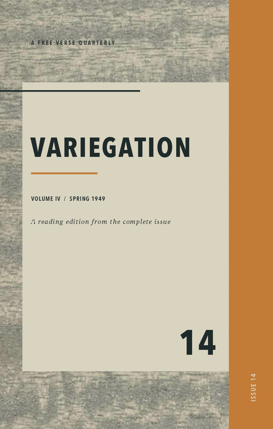Variegation, Vol. IV, No. 2 (Spring 1949)