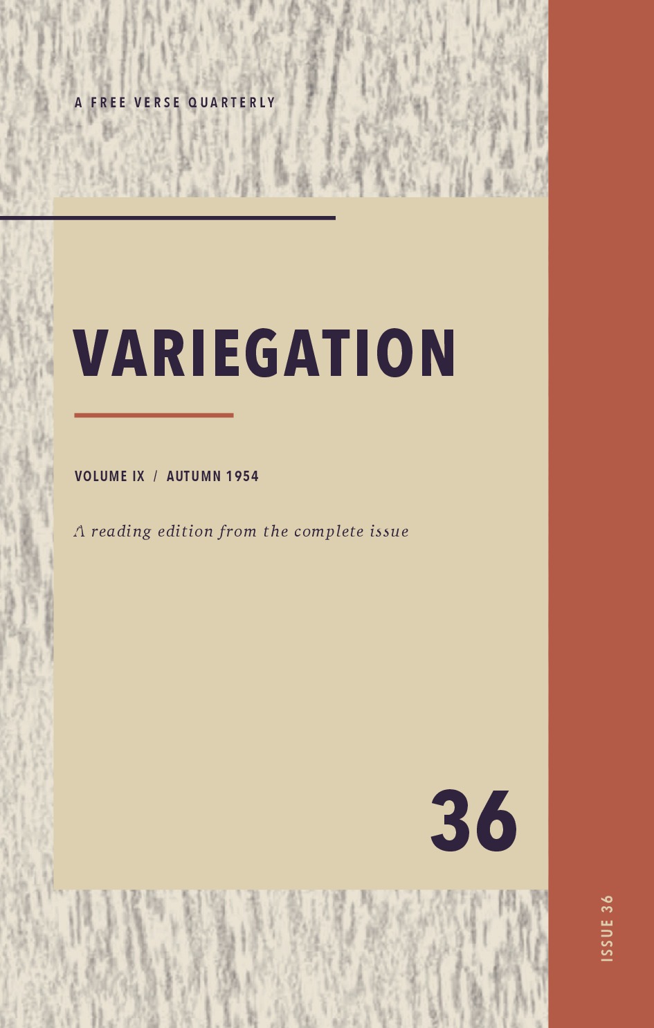 Variegation, Vol. IX, No. 36 (Autumn 1954)