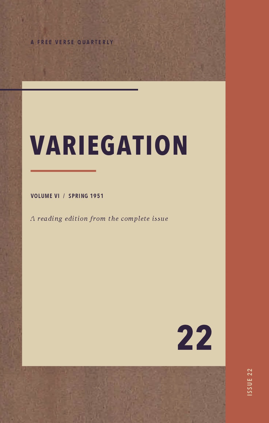 Variegation, Vol. VI, No. 2 (Spring 1951)