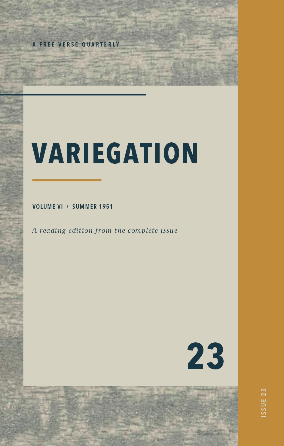 Variegation, Vol. VI, No. 3 (Summer 1951)
